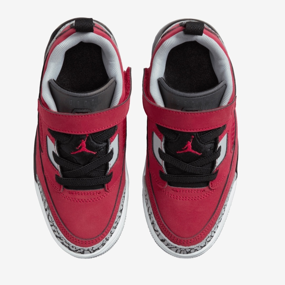 Jordan Spizike Low (PS) Kids Sneakers in Red and Gray - Picture 4 of 11
